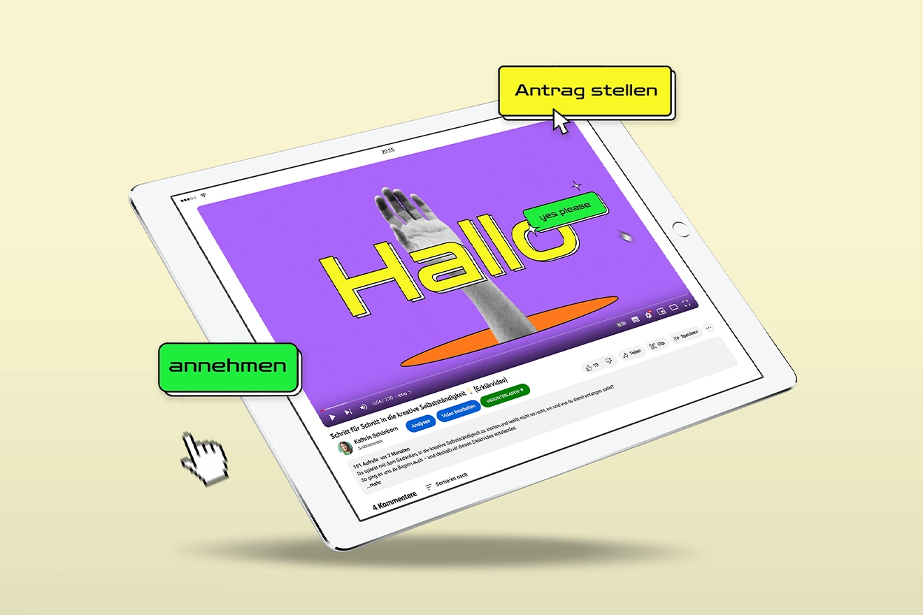 Ein Ipad zeigt ein Erklärvideo